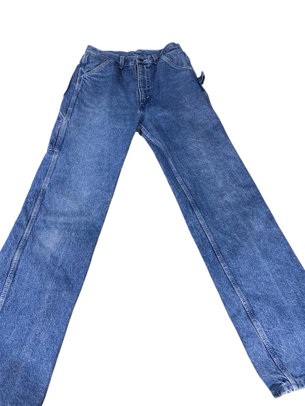 ST. JOHN'S BAY JEANS HIGH RISE PAINTER STYLE LIGHT WASH